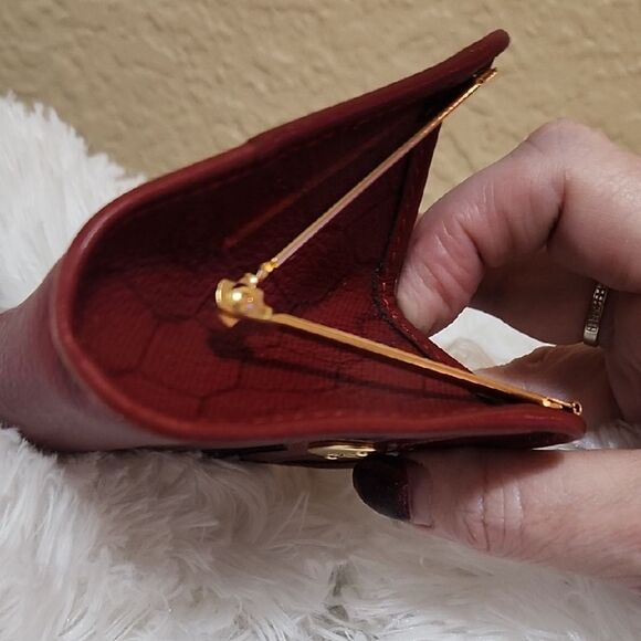 Dior Red Vintage Trotter Coin Purse - Picture 4 of 6
